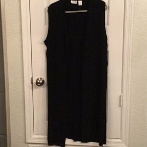 Moda International black long vest